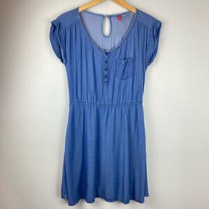 H&M Divided Blue Chambray Denim Dress Size 4